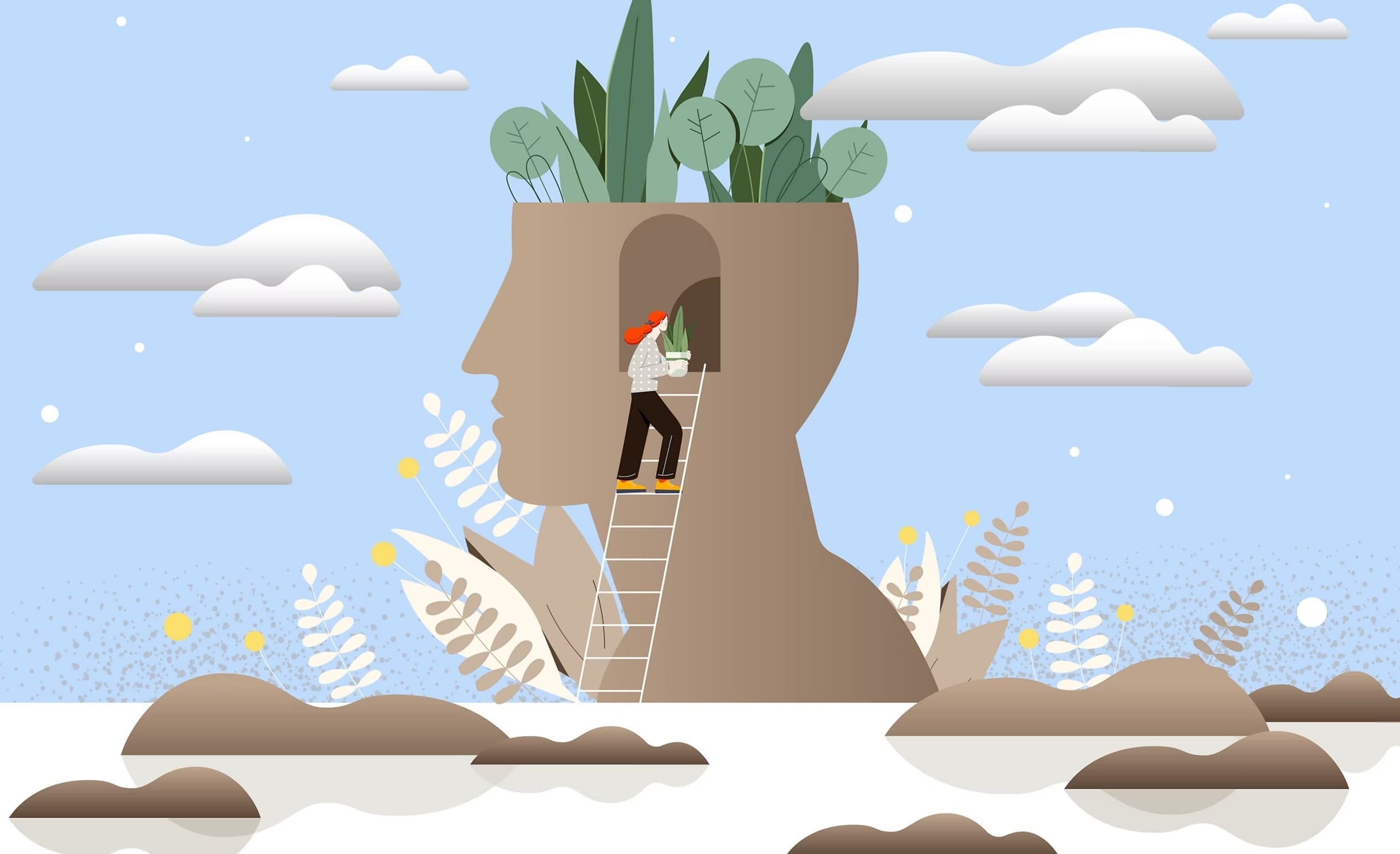 마음 안정을 전하는 부드러운 홈 배경